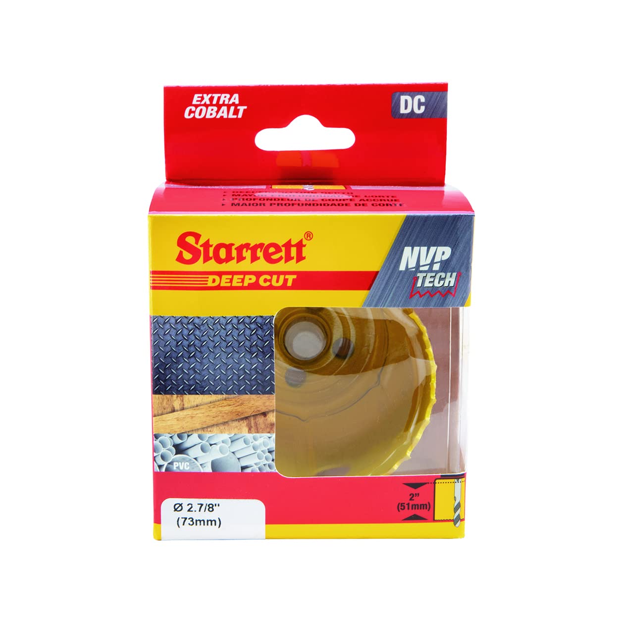 Starrett DCH0278-G HSS Deep Cut Holesaw, 2-7/8" (73 mm) - Image 3