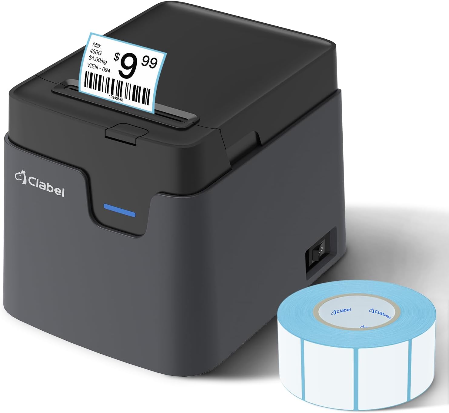 CLABEL Desk Bluetooth Barcode Label Printer: 221D Label Maker with Direct Thermal Printing