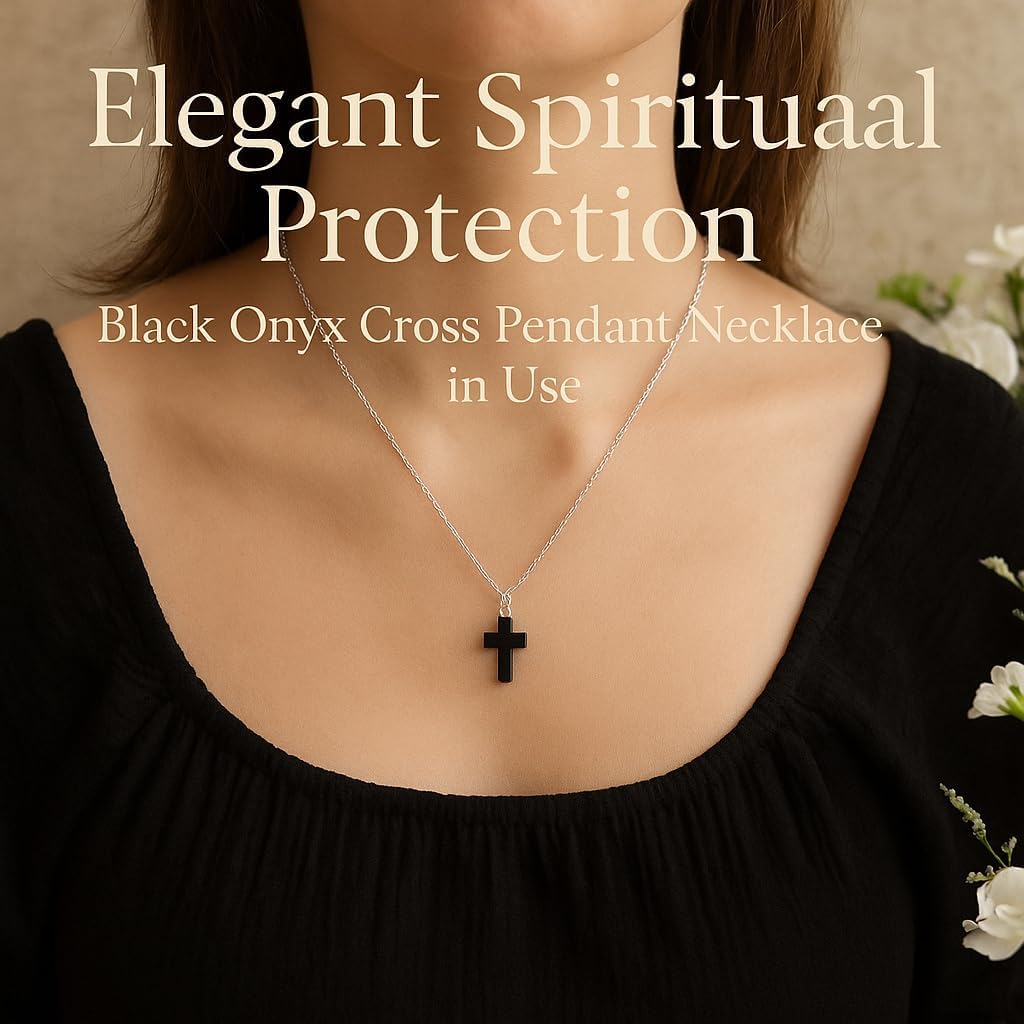 Divine Elegance Small Gemstone Cross Pendant in Sterling Silver - Dainty, Feminine Jewelry with Natural Gemstones, Perfect Gift for Every Occasion - Image 2