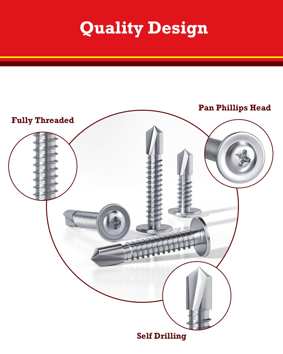 YOOPIN 250PCS Self Tapping Screws Kit - Image 3