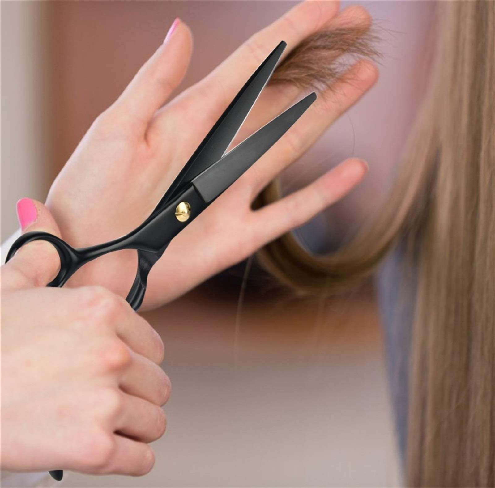 Tijeras Peluqueria Pelo tijera 6,8 pulgadas Peluquería Peluquería Corte Cizalla profesional de acero inoxidable reducción Scissor la barbería Salon Set 8 piezas
