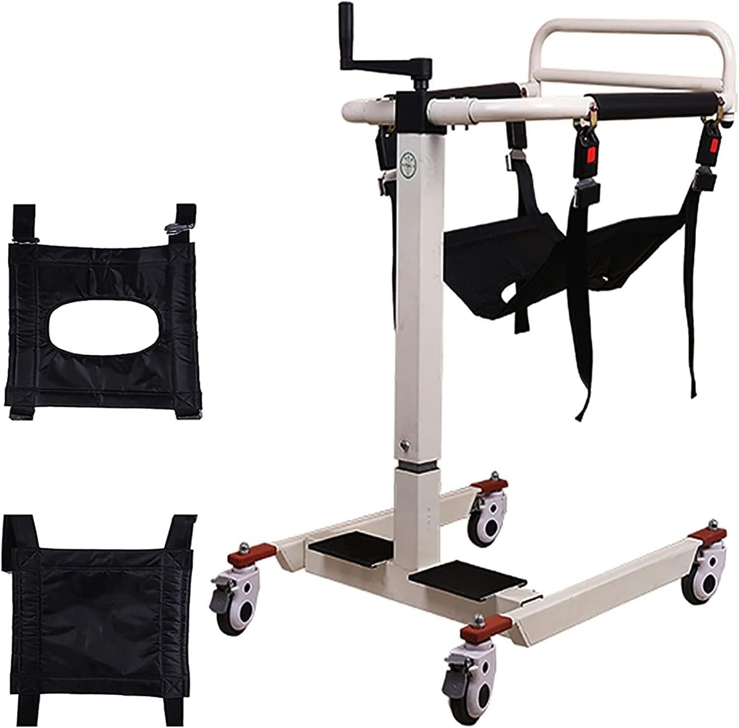 Patient Lift Transfer Mobility Chair - Steel Transport Wheelchair Lift Transfer Chair w  Cushion - Bedside Dresser Toilet Seat Lifting Aid - Easy