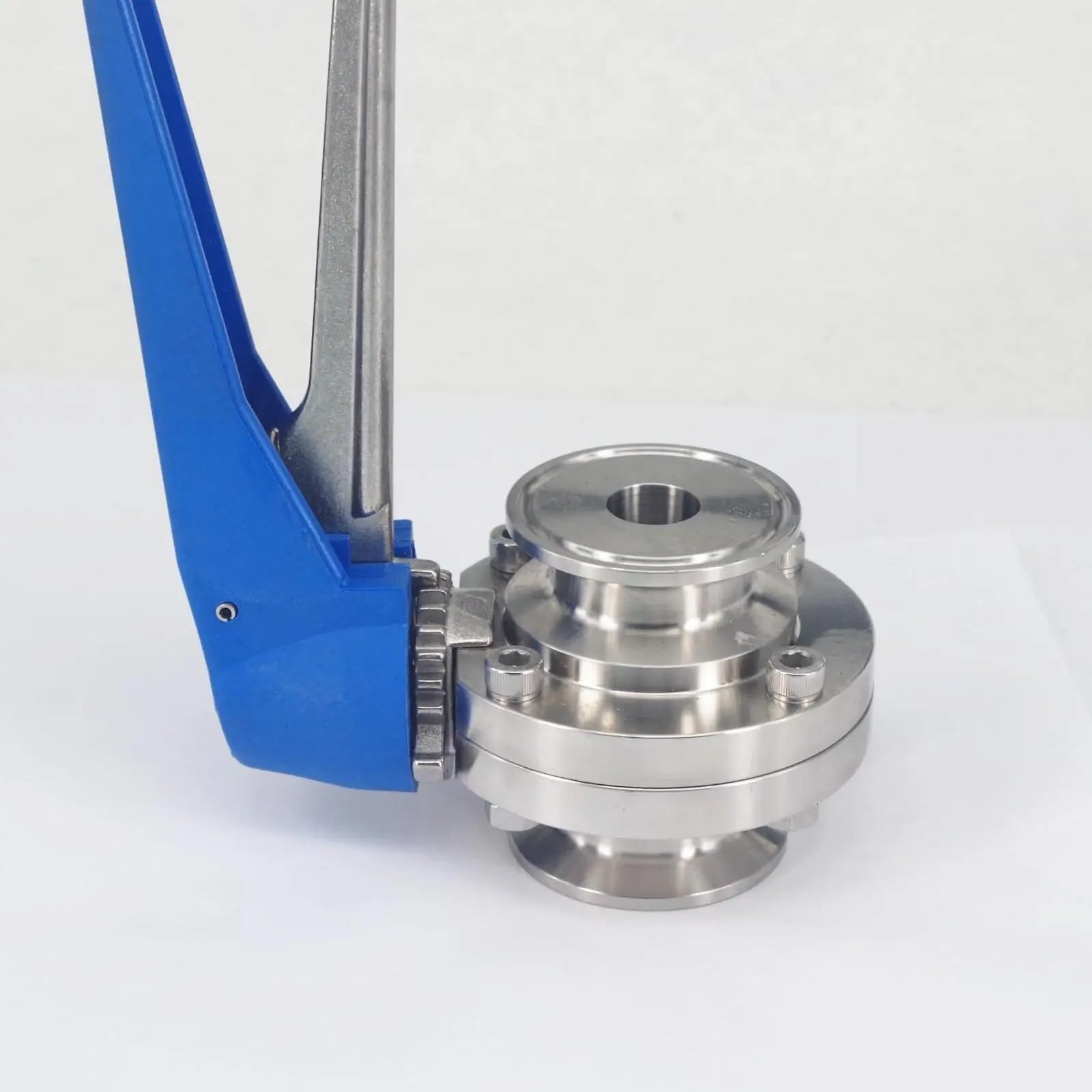 3/4 "19mm SS304 Acero Inoxidable Sanitario Tri Abrazadera de trébol válvula Mariposa Cerveza