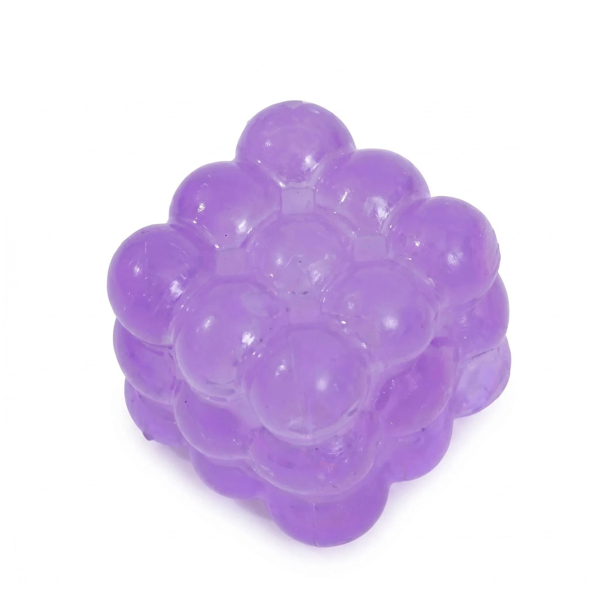 1PCS Soft TPR Squeeze Cube 4.5cm/1.77in Cube Stress Balls Squishy Fidget Toy for Stress Anxiety Relief Focus Sensory Toy for Adults Teen Autism ADHD Non-Toxic Calming Toy (Purple)