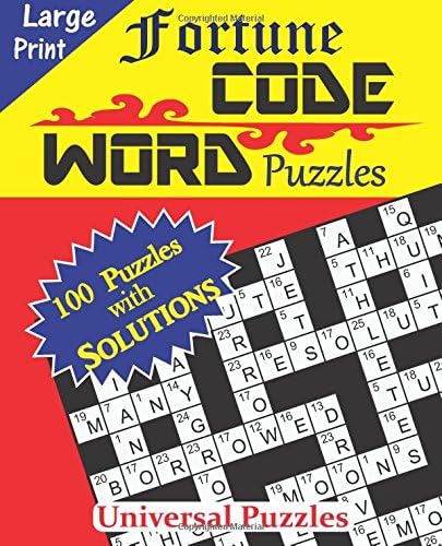 Fortune Codeword Puzzles Paperback – Large Print, April 8, 2016