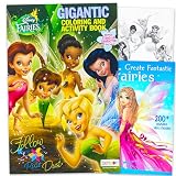 Disney Libro da colorare e attività delle fate per bambini, pacchetto con pagine da colorare Trilli e personaggi in piedi Plus adesivi, set di attività Disney Fairies per ragazze