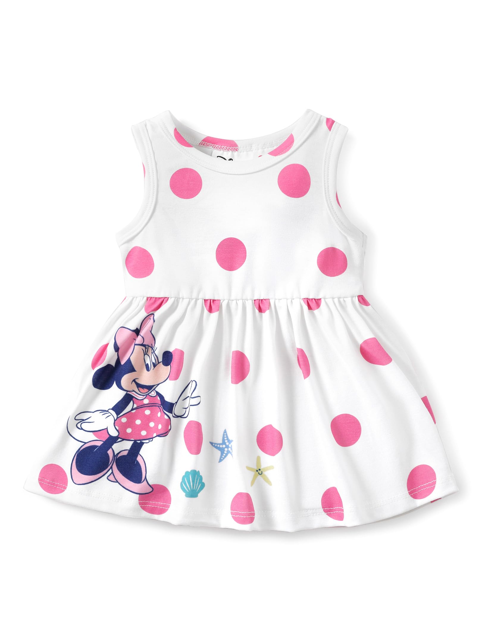 Minnie Mouse Princess Frozen Elsa Stitch Girls Dress Sleeveless & Short Sleeve Casual Summer Clothes Baby to Toddler