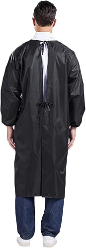 Miniatura 3 de Nanxson Delantal impermeable manga larga Smock Overoles delantal de trabajo para lavar platos, trabajo de laboratorio, aseo de perros, limpieza