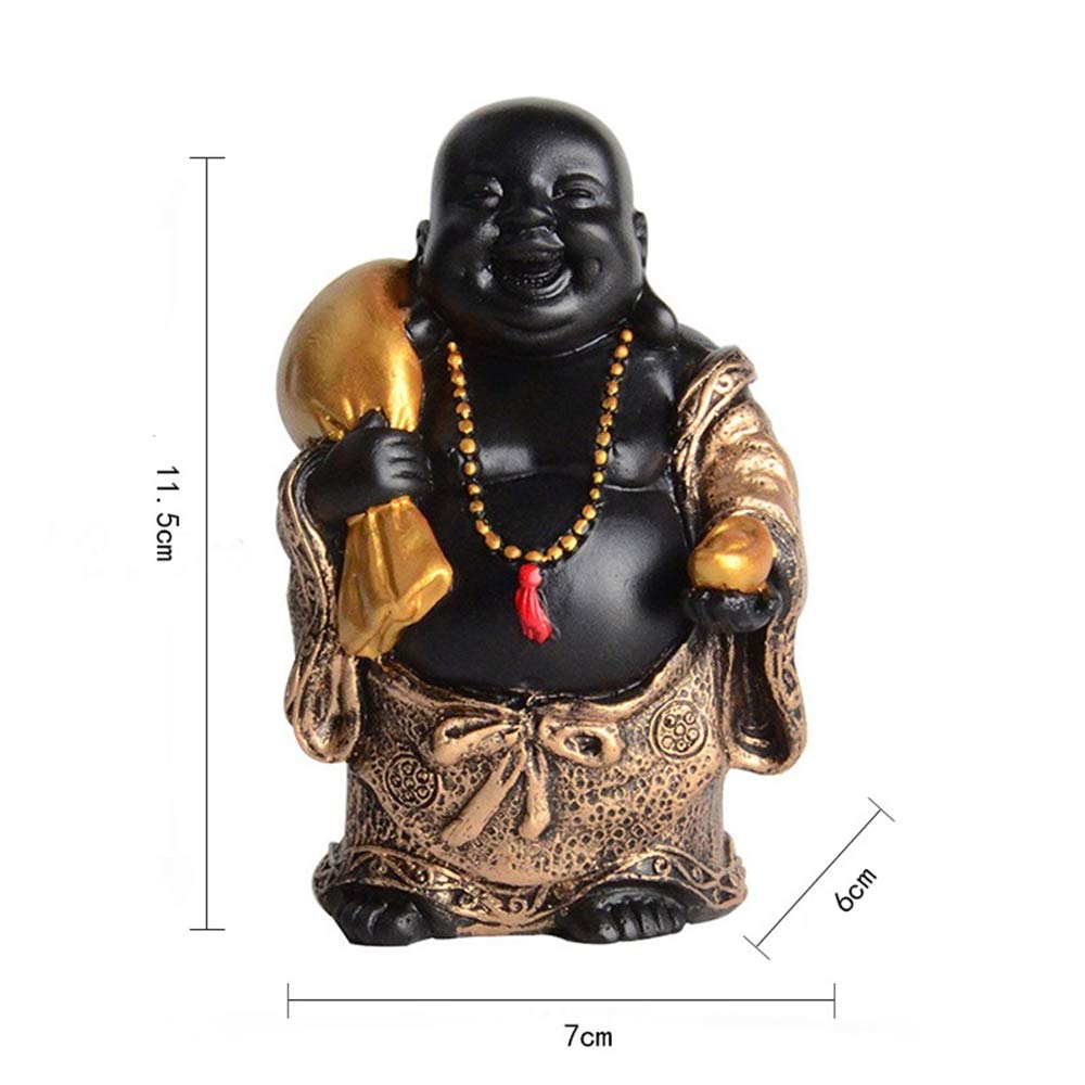Statua del Buddha Che Ride Resina Maitreya Buddhsit Scultura Fengshui Figurine Art Craft Zen Ornament Decoration Modern Home Office Decor Accessori Buddismo, A