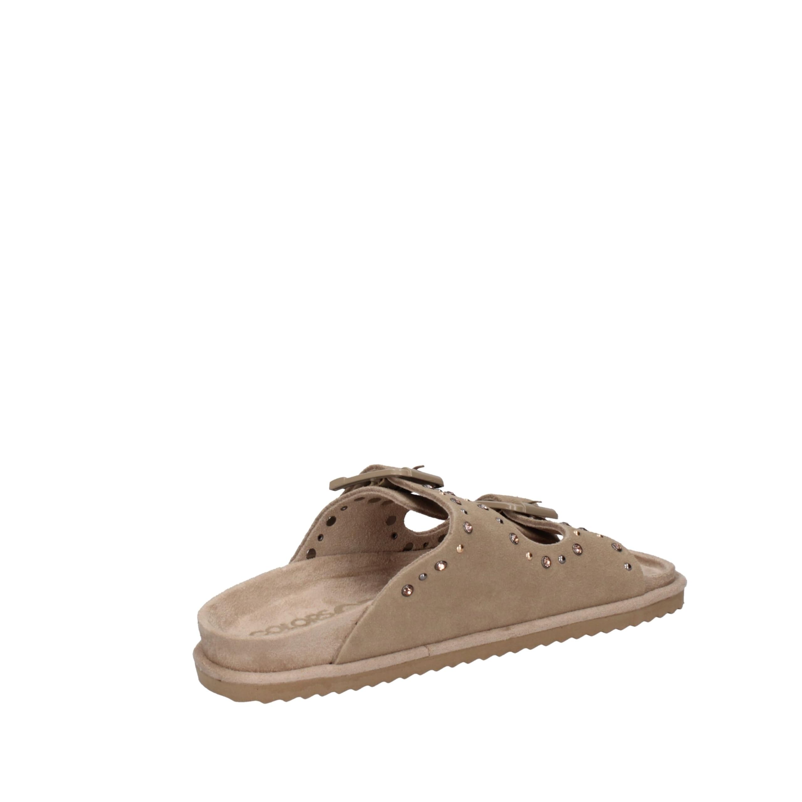 Colors of California Two buckle sandal with studs MUD 36