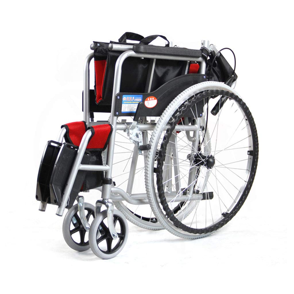 sedia a rotelle Sedie A Rotelle, In Alluminio Sedia A Rotelle, Sedie A Rotelle Pieghevole Semovente, Sedie A Rotelle Pieghevole Leggero, Portatile sedia a rotelle (Colore : A)