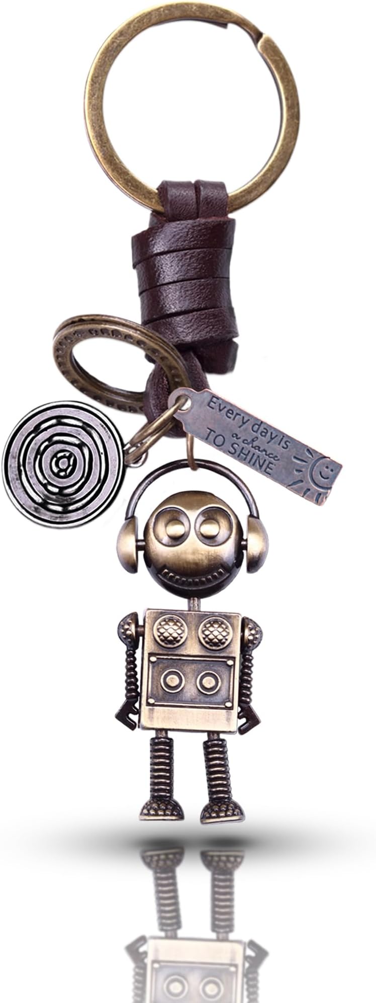 3D Funny Keychain Gifts for Women & Men | Handcrafted Leather Vintage Key Chains | Key Charm Unique Accessory