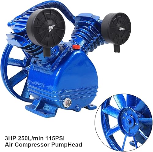 Miniatura 8 de Cabezal de bomba de compresor de aire 175PSI 5.5HP Cabezal de bomba de compresor de aire de doble cilindro, cabezal de compresor de aire universal