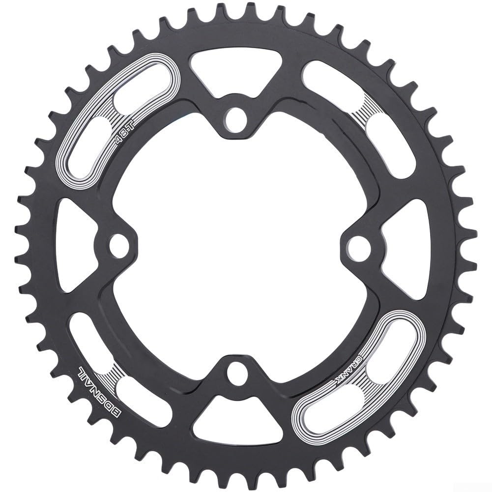 para plato Bicicleta Montaña Aleación Ligera 104BCD para plato(46T Black)