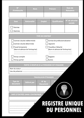 Registre Unique du Personnel: Pour salariés et stagiaires | Reprend