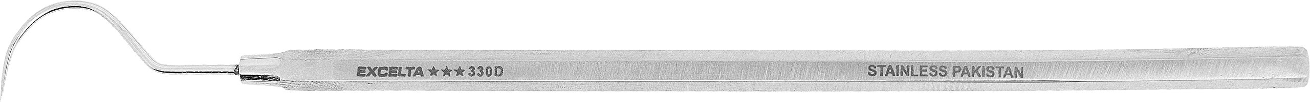 Excelta - 330D - Probe - Mini Fine Tip - Hook - Three Star - SS - .01" (.25mm), 0.25" Height, 0.25" Wide, 6" Length