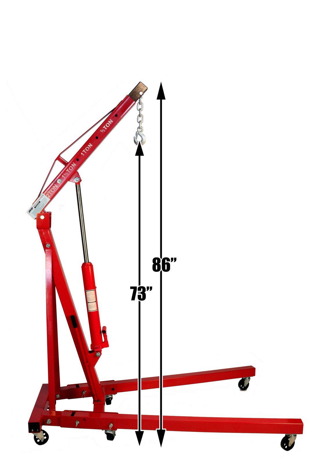Dragway Tools 2 Ton Folding Hydraulic Engine Hoist Cherry Picker Shop