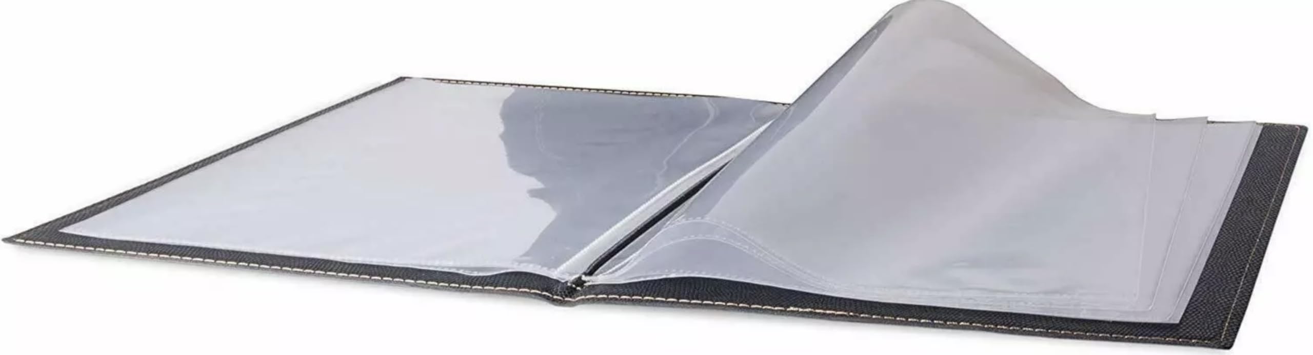 Transparente Kunststoffeinlagen, A4 oder A5, Doppeltaschen (4 Sichtseiten), geeignet für Speisekarten, Bars, Restaurants, Cafés und Hotels, abwischbar, 10 Stück