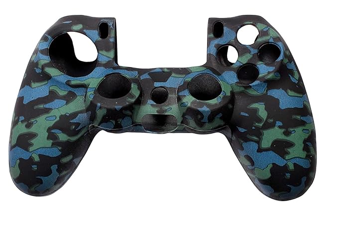 New World Army Color Soft Silicone Case cover Skin Protective for PS4 Playstation4 Dualshock 4 Wireless Controller 2 Thumb Grips free