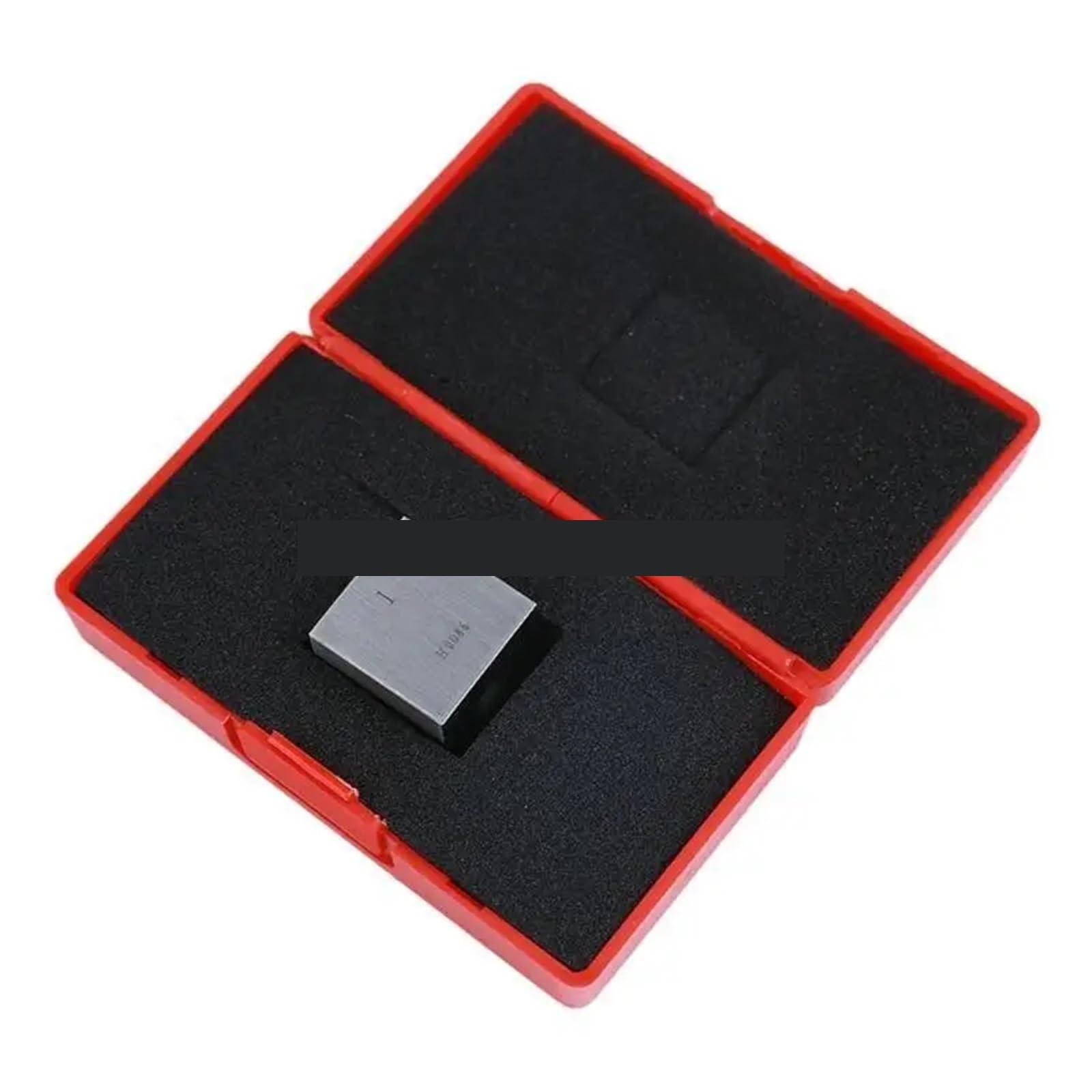 Bloques de calibración, Bloque patrón de acero al carbono industrial, instrumento calibración rectangular con orificio central for el cuidado equipos taller