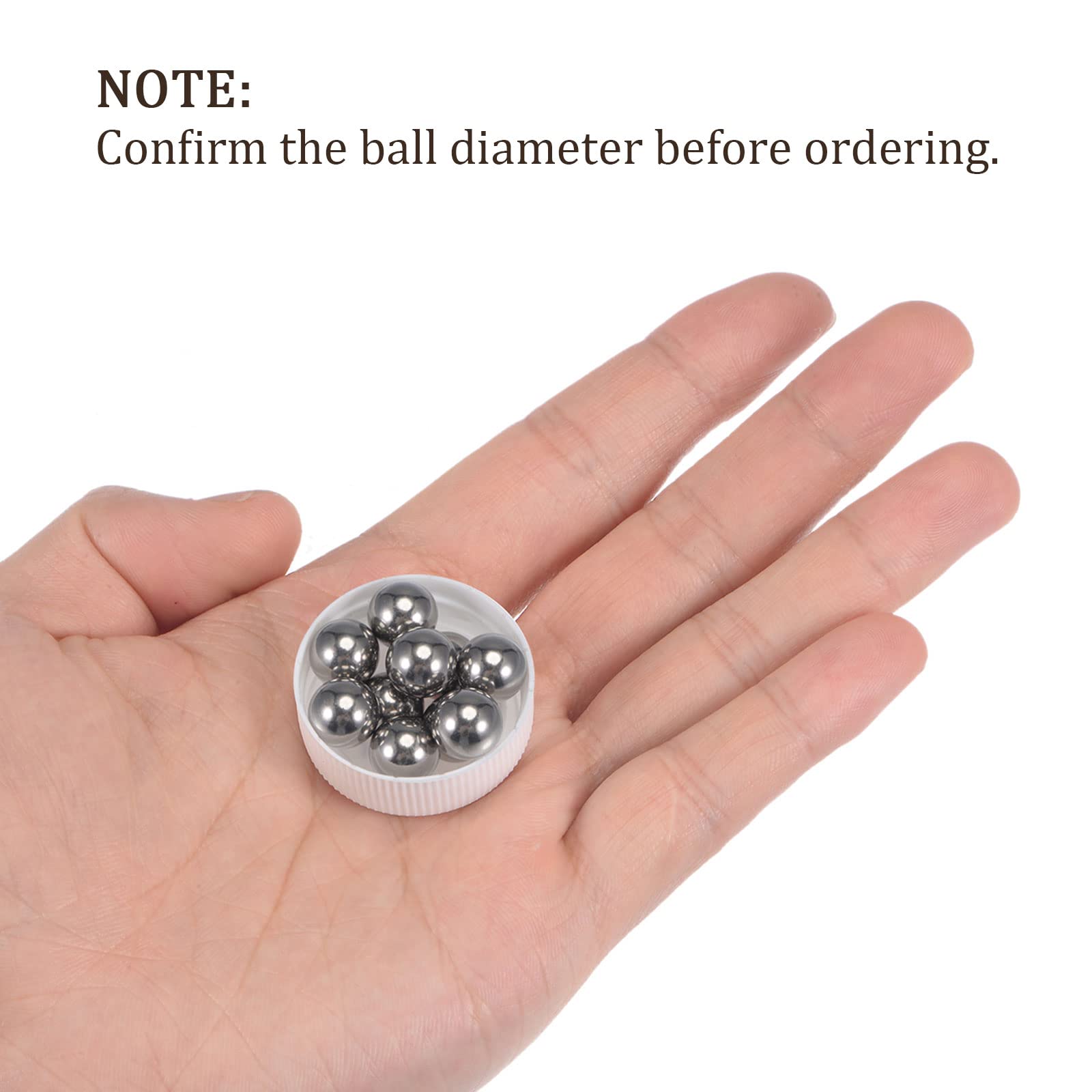 Sourcing Map 80pcs Précision Billes 9,5 Mm Diamètre G200 201 Inox Acier Pour Roulements