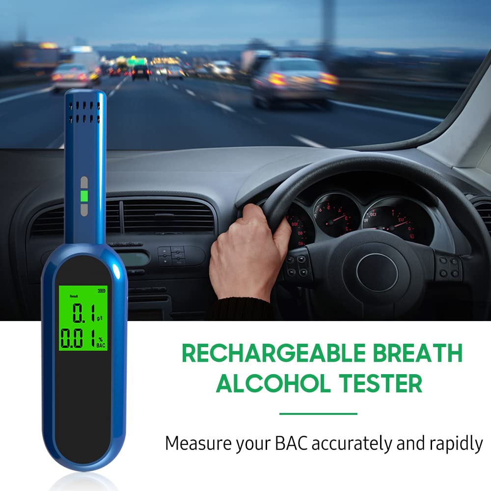 Reable Breath Tester LCD cyfrowy alkomat Tester dmuchania przenośny ręczny wskaźnik wykrywania jazdy pod wpływem alkoholu/191
