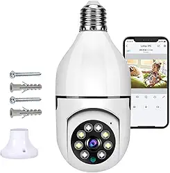 Câmera Segurança IP Lâmpada WiFi Full HD 1080p com Visão Noturna Infravermelho 1080P, Yoosee, Bivolt, Detecção de Movimento, Áudio Bidirecional, Prova D'água Giratória - Premium®