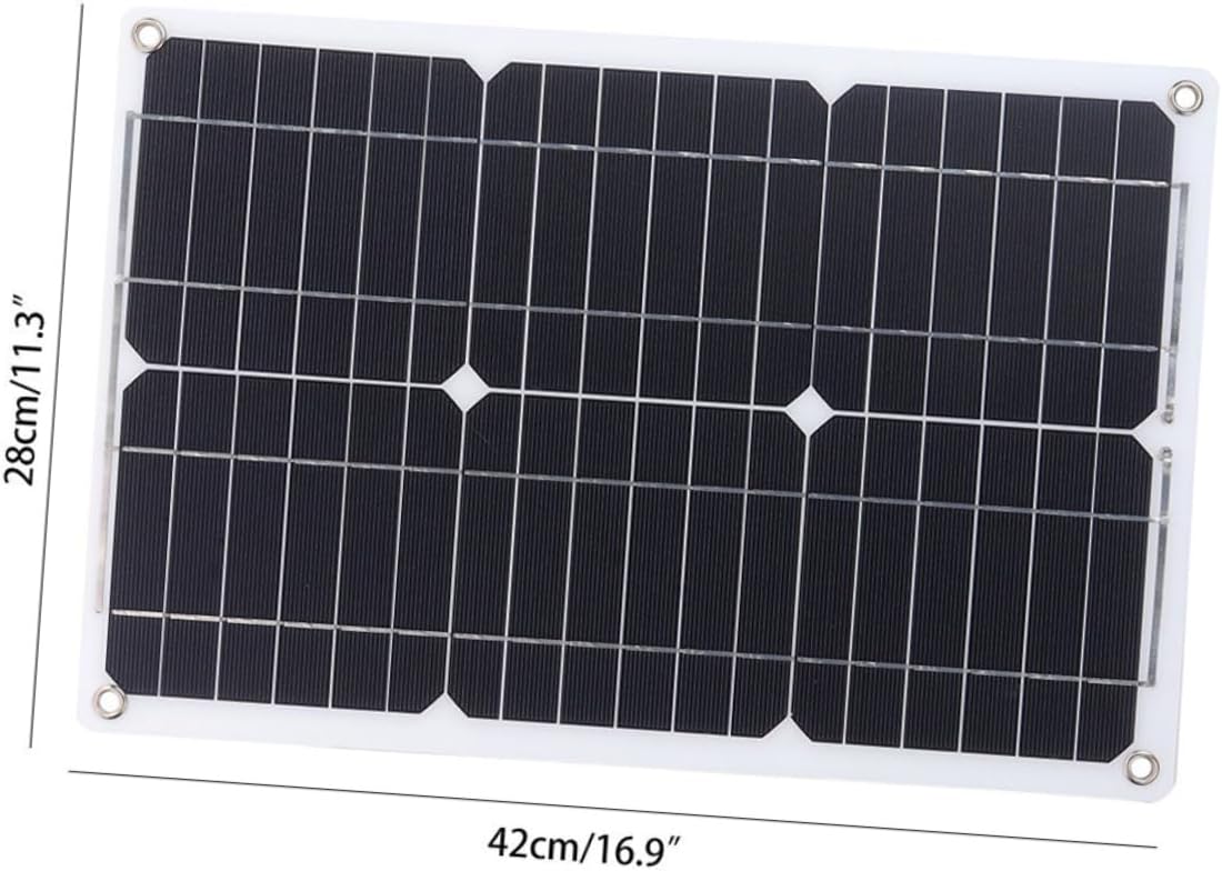 GANAZONO 20V 18V Dual USB Solar Panel Charger Kit Waterproof Portable Solar Power Panel for Emergency Use Compatible RV Boat and Outdoor Activities