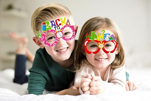 Miniatura 5 de 16 lentes de bienvenida para el primer día de escuela, coloridos accesorios para cabina de fotos ABC, marco de regreso a la escuela, regalos de