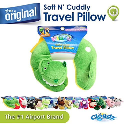 Image of Cloudz Plush Animal Neck Pillows - Dinosaur / Rex