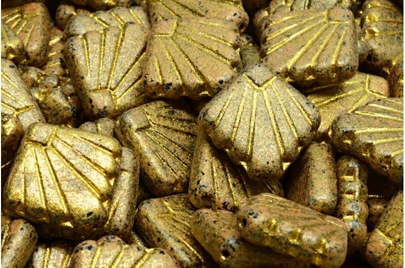 124,7 g (circa 72 pz) Diafan Rhombus Perline 0,6 x 0,66 pollici 17x17mm, Vetro ceco, Nero 79410 (23980-79410)