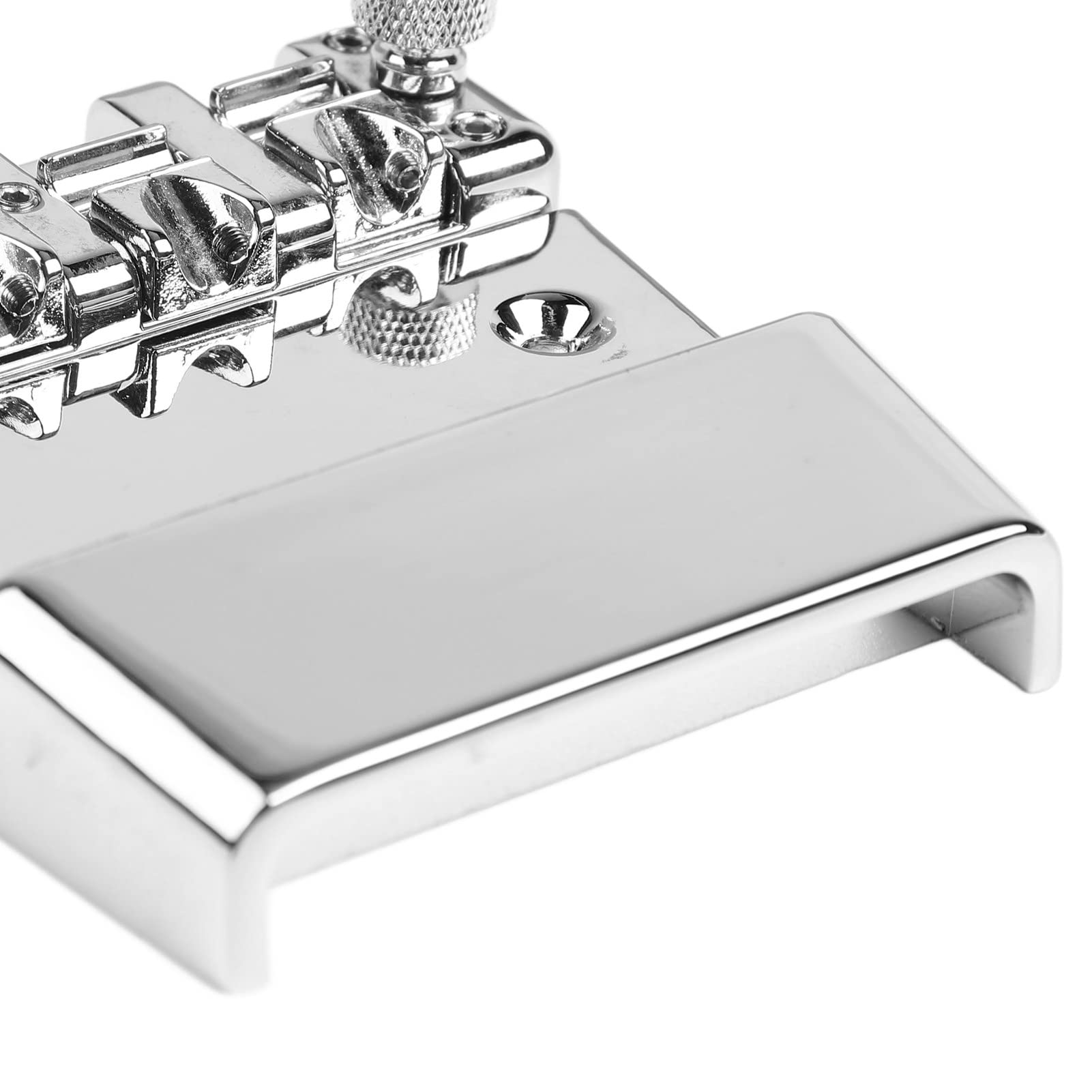 Puente de guitarra de 4 cuerdas, puente de guitarra eléctrica, puente de bajo de metal con llave y tornillos, construcción de metal sintético de primera calidad para mayor (GA1030)