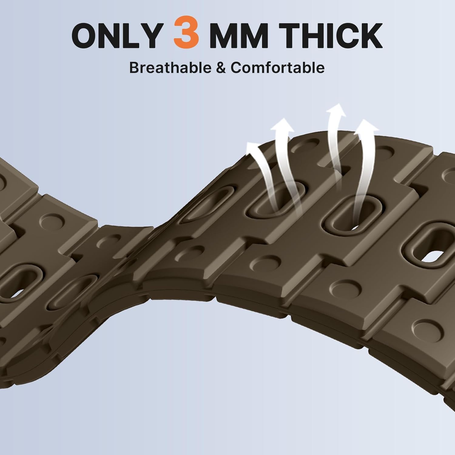 Bandletic Magnetic Silicone Watchband Compatible with Garmin 22mm Quick fit Band - Breathable Soft for Fenix 8 E 47mm/7 6 Pro/5 Plus/Instinct E 45mm /Forerunner 965/955/Approach S70/S62/S60/Epix Pro2 - Image 5