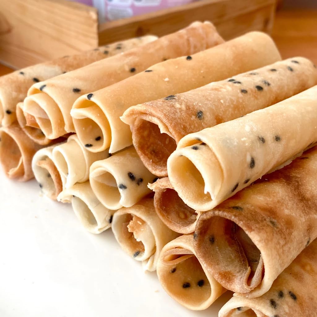 (Pack of 2) เชฟจ๋า Crispy Coconut Roll Mix - Authentic Thai Wafer Flour for Thin and Crunchy Snacks - 150g