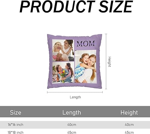 Miniatura 6 de Almohada personalizada con foto y texto, almohada personalizada para mamá, abuela, como regalo de cumpleaños o día de la madre, Navidad