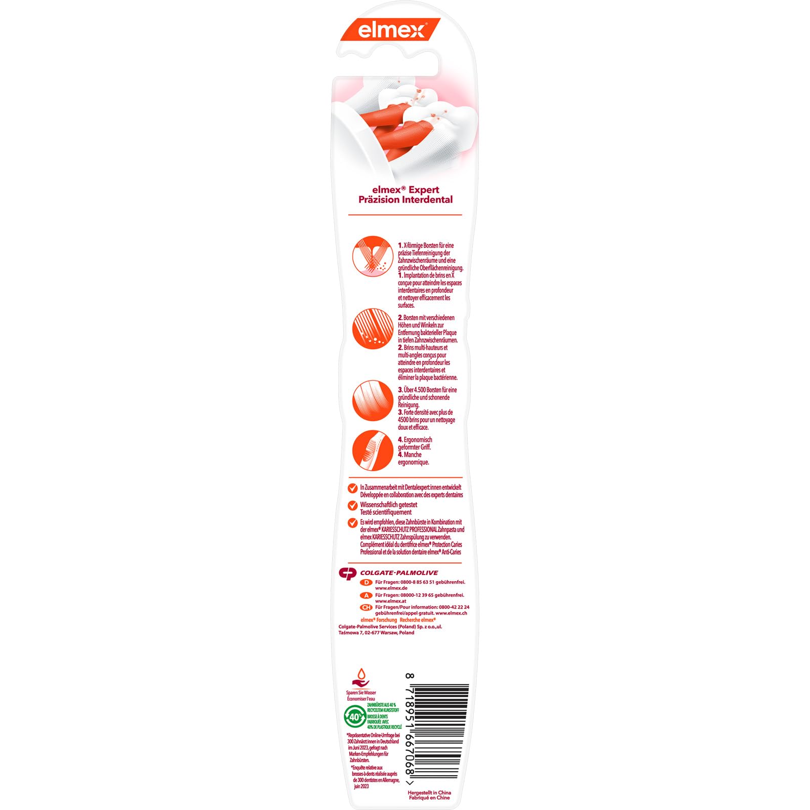 elmex Expert Precision INTERDENTAL szczoteczka do zębów średnia