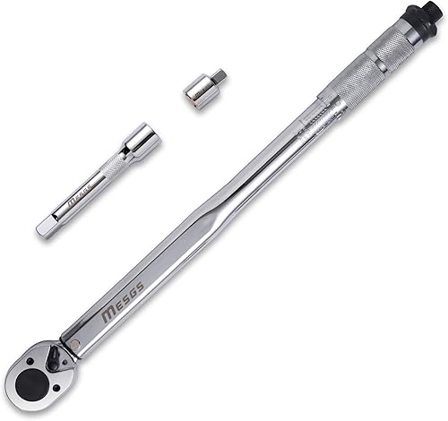 Miniatura 9 de MESGS Llave dinamométrica de clic de 12 pulgada, llave dinamométrica de alta precisión de doble dirección 10  150 pies-libra, 13.6  203.5 Nm,