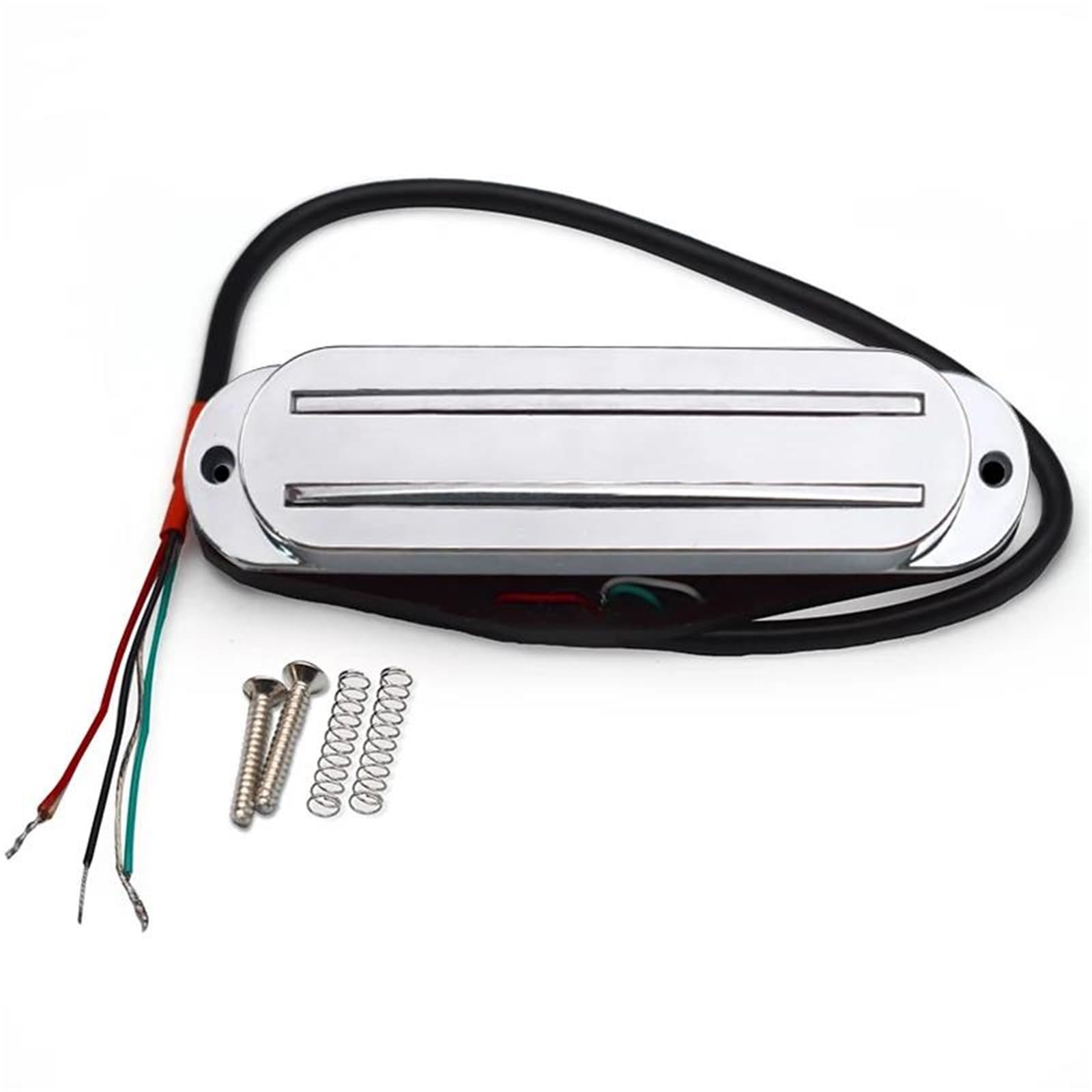 Pastilla para Guitarra Eléctrica ST Style Humbucker Twin Blade Pickup Humbucker Dual Rail 9K Para Reemplazo De Guitarra Eléctrica FD ST Multicolor(Silver)