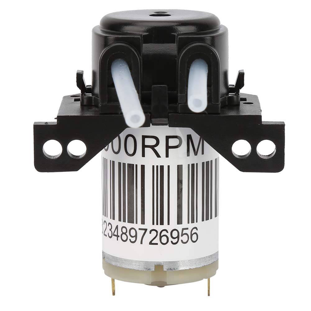 Micro Peristaltic Pump, 6V Miniature Silent Peristaltic Pump Titration Dc Self Priming Pump for Drinking Fountain, Juicer Aquarium, Fountain(Right angle)