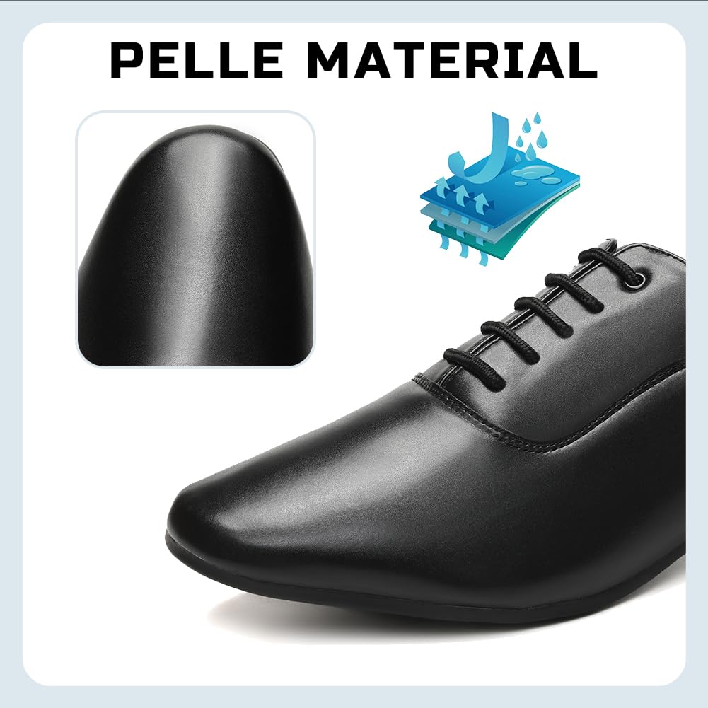Zapatos Profesionales de Baile Latino para Hombre Zapatos de Baile Jazz Tango Waltz Performance Shoes Tacon 2.5 CM