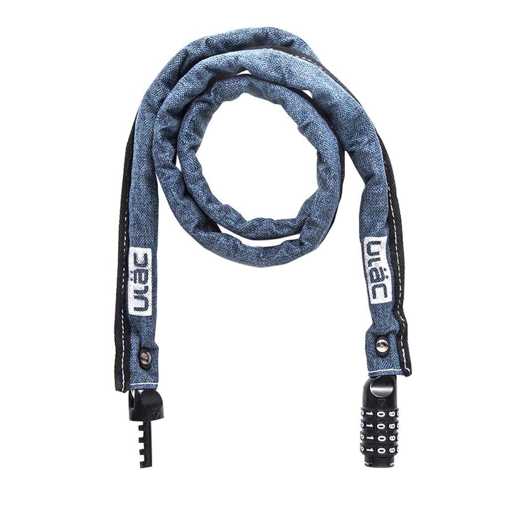 ULAC 52ND Street Neo Chain Lock Combo, Resettable 4-Digit Combination Anti-Theft Bicycle Lock (Indigo)