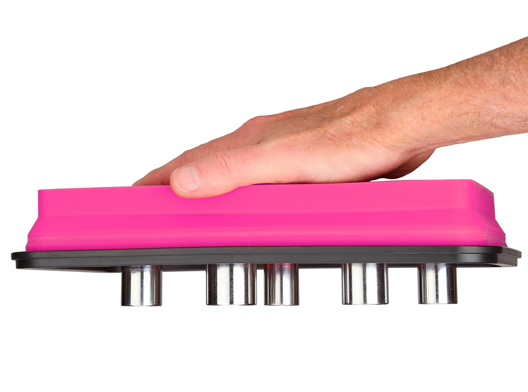 Set di vassoi magnetici pieghevoli, 3 vassoi per attrezzi di diverse dimensioni per viti, bulloni, dadi, rondelle, perni e altre piccole parti metalliche, strumento meccanico, regalo per uomini, rosa