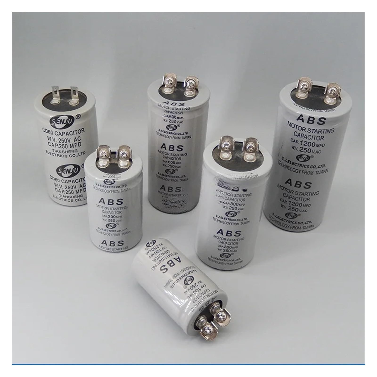 1 Uds CD60 condensador de arranque ABS-75MFD/100UF/150/200/300/400/600~1200UF 250V(1200uF 250V)