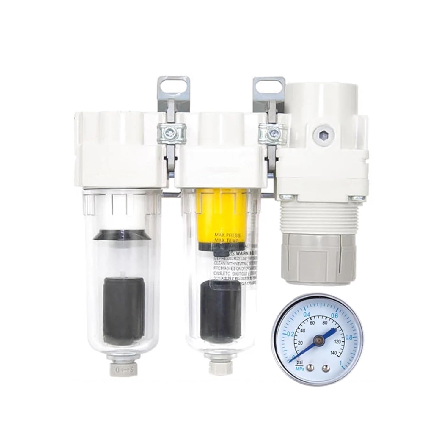 Air Combination Air Filter + Mist Separator + Regulator AC20C -02G-A AC30-03G-A AC20-01G-A Auto Drain AC20C-02DG-A AC40-04DG-A 1Pcs(AC20C-01G-A)