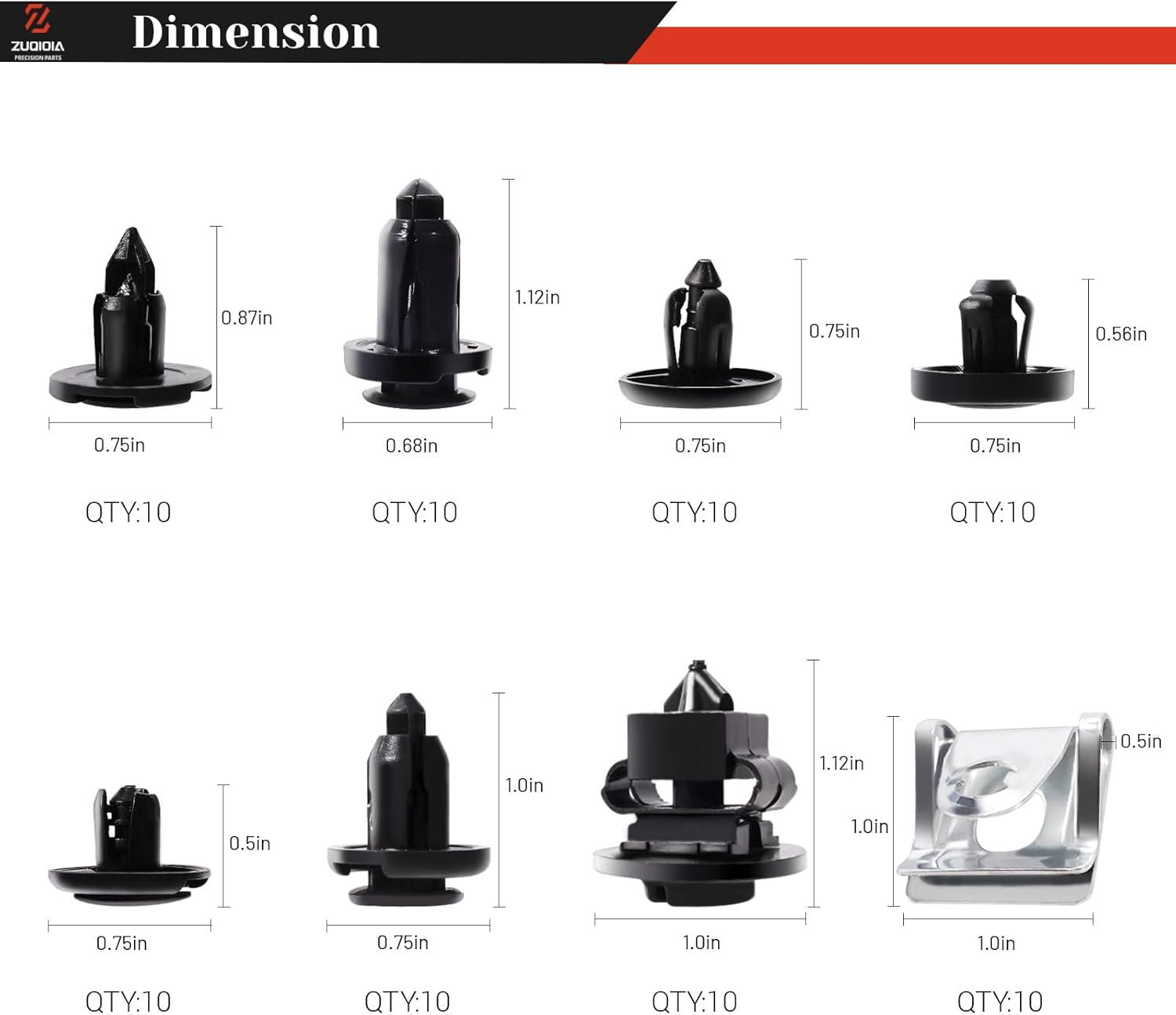 120Pcs Car Push Retainer Clips, Engine Under Cover Splash Shield Guard Body Bolts Screws Washer, Skidplate Hardware Fits for Toyota Nissan Honda VW Beetle Golf Jetta