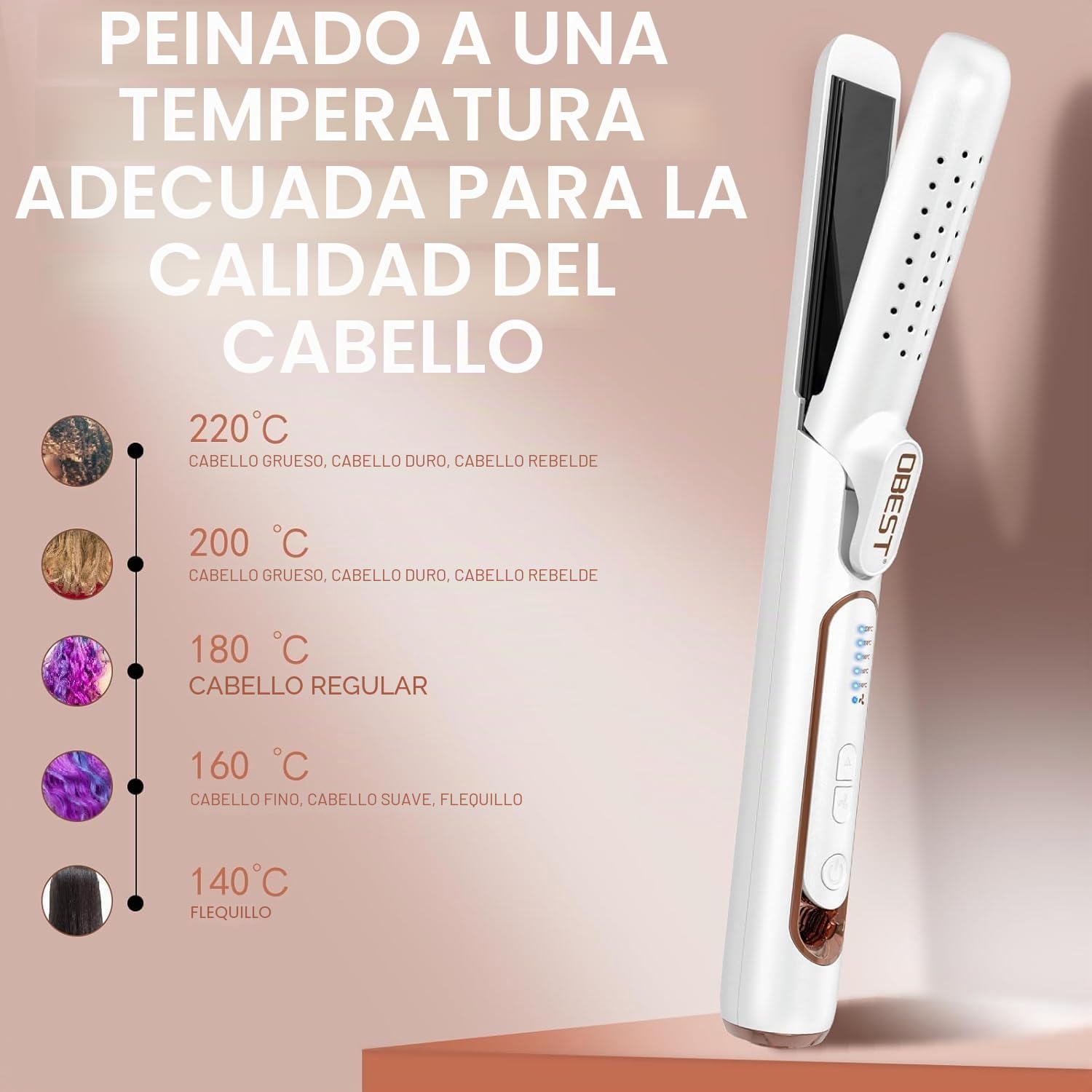 Plancha de Pelo y Rizador 2 en 1, Airflow Curler 360° y Infrarrojo, Calentamiento Rápido 30s, 5 Niveles de Temperatura, Estilizador de Doble Voltaje y Protección Contra Sobrecalentamiento