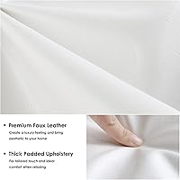 Vista 9 de HOSTACK Base de cama matrimonial con 4 cajones de almacenamiento, base de cama tapizada con cabecera capitonada con botones, base de colchón