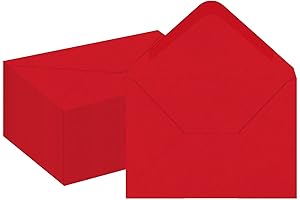 100-Pack Vibrant Red 4x6 Envelopes for Invitations, Postcards, and Photos