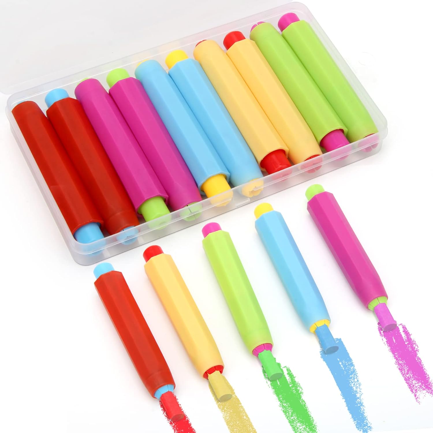 Coldairsoap 10 Pieces Colorful Chalk Holder Adjustable