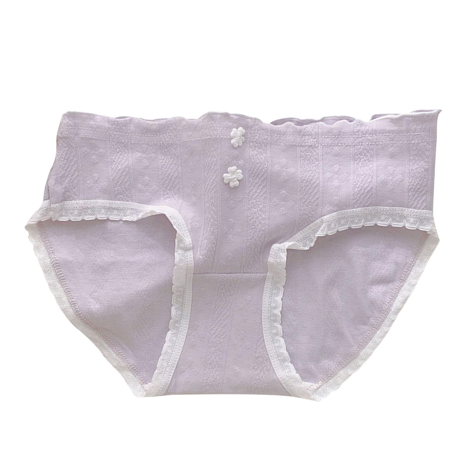 3-15 Girls Student Underwear Girls Breathable Mid Waist Student Basic Underwear Full Crotch Pants